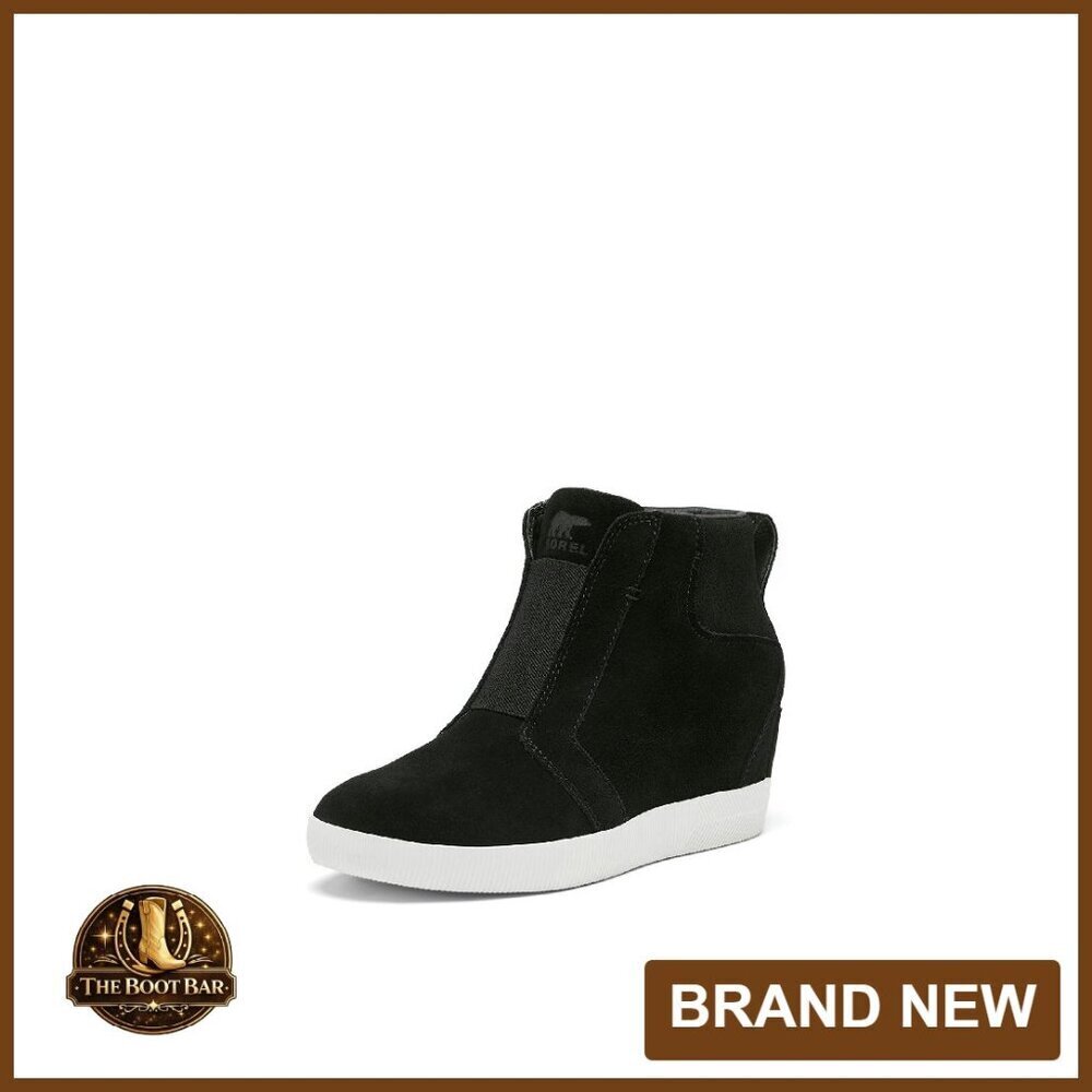 Pull-On Wedge Boots Suede Ankle Booties Comfort Winter Shoes